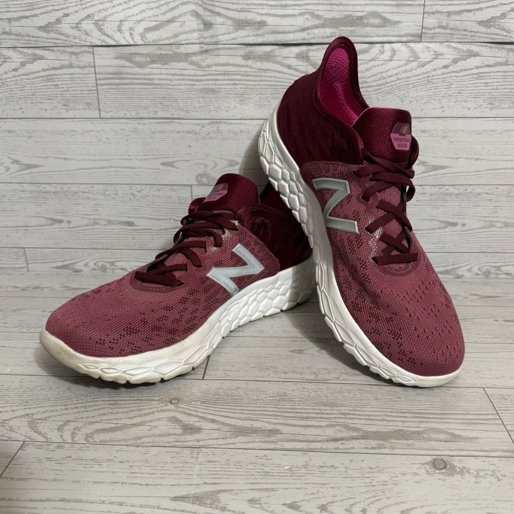 New‎ Balance Beacon v2 Shoes Women Sz 10 Fresh Foam Burgundy Running Sneakers